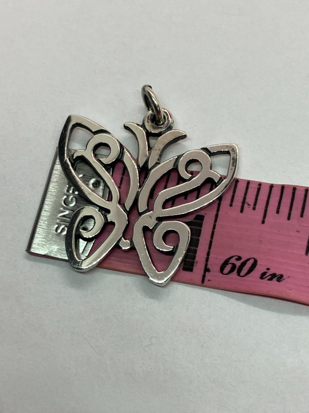 James Avery Sterling Silver Lace Wing Butterfly Pendant Charm - Picture 5 of 9